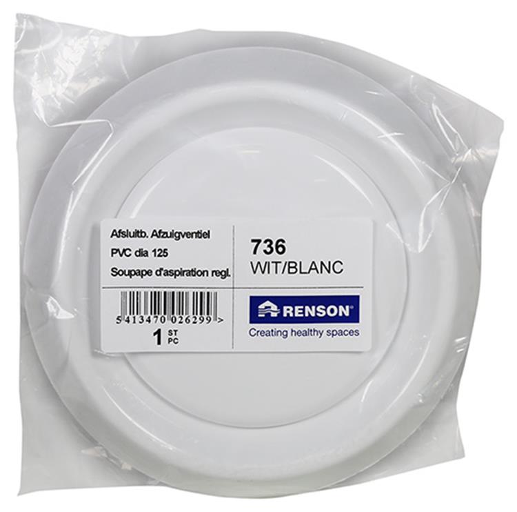 Renson 1006746 - vanne séparée PVC736 blanc ø125 | 1 pièce