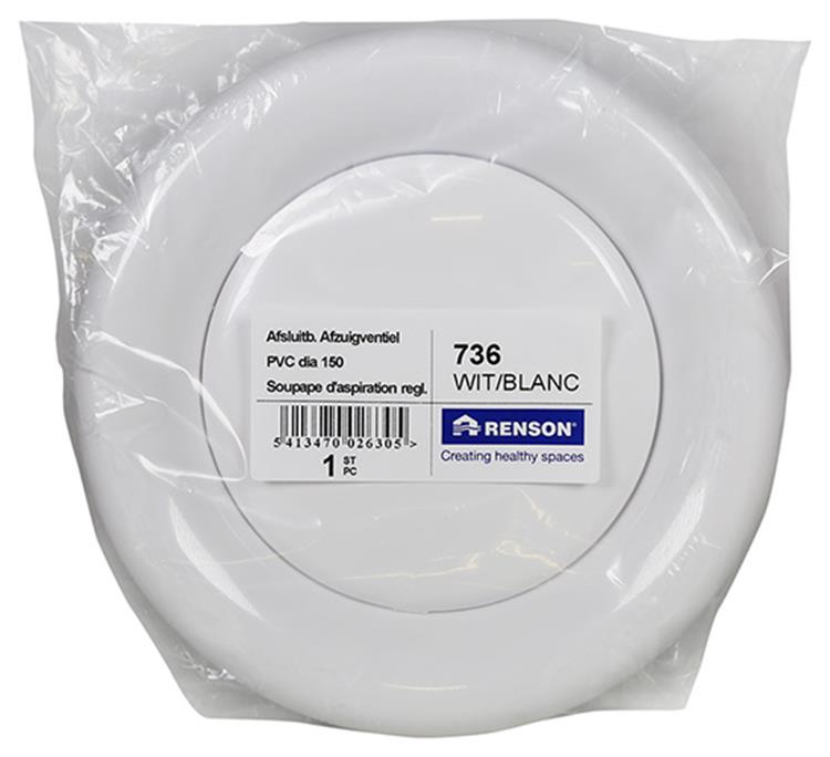 Renson 1006747 - vanne séparée PVC736 blanc ø150 | 1 pièce