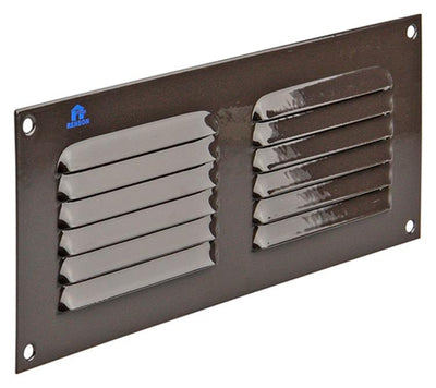 Renson 1006307 - grille à ailettes plate aluminium ral 8019 250x100mm | 10 pièces