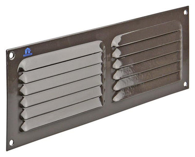 Renson 1006313 - grille à ailettes plate aluminium ral 8019 300x100mm | 10 pièces