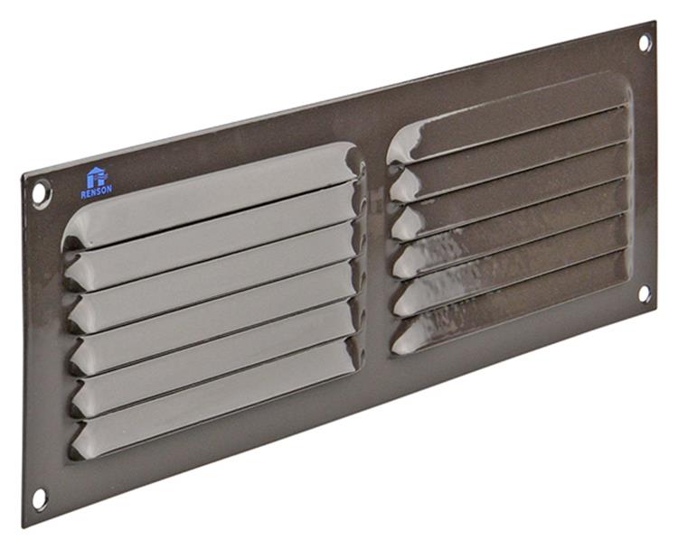 Renson 1006313 - grille à ailettes plate aluminium ral 8019 300x100mm | 10 pièces