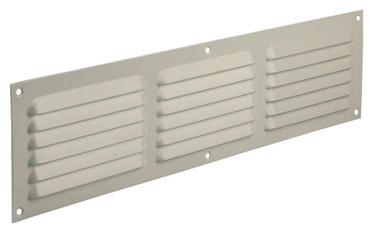 Renson 1006316 - grille à ailettes plate aluminium ral 9010 400x100mm | 10 pièces