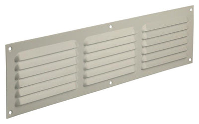 Renson 1006316 - grille à ailettes plate aluminium ral 9010 400x100mm | 10 pièces