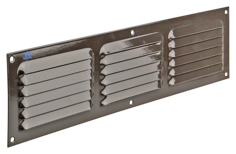 Renson 1006317 - grille à ailettes plate aluminium ral 8019 400x100mm | 10 pièces