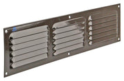 Renson 1006317 - grille à ailettes plate aluminium ral 8019 400x100mm | 10 pièces - afbeelding 1