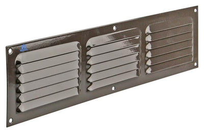 Renson 1006317 - grille à ailettes plate aluminium ral 8019 400x100mm | 10 pièces
