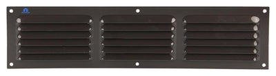 Renson 1006317 - grille à ailettes plate aluminium ral 8019 400x100mm | 10 pièces