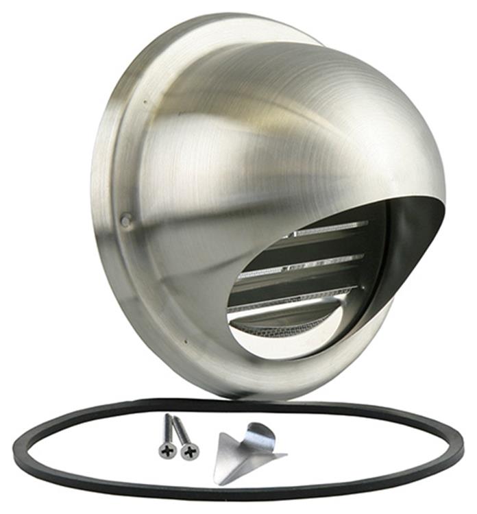 Renson 1006275 - grille sphérique encastrable en acier inoxydable 638 ø100 | 2 pièces