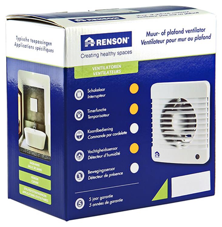 Renson 1006461 - méca. gars. capteur d'humidité 7401h blanc ø 100 | 2 pièces