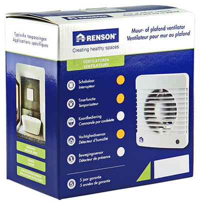 Renson 1006462 - méca. gars. capteur d'humidité 7402h blanc ø 125 | 2 pièces