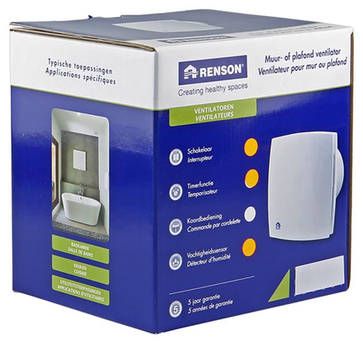 Renson 1006464 - méca. gars. capteur d'humidité 7411h gris ø 100 | 1 pièce