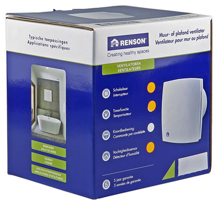 Renson 1006465 - méca. gars. capteur d'humidité 7412h gris ø 125 | 1 pièce