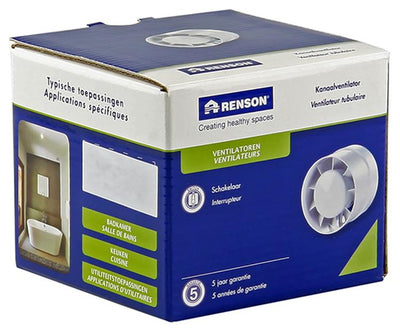 Renson 1006442 - ventilateur de conduit standard 7121 blanc ø 100 | 2 pièces
