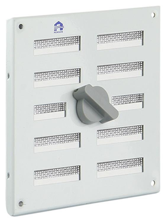 Renson 1006325 - surface de grille réglable. 4037 aluminium ral 9010 155x155mm | 2 pièces