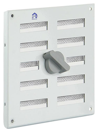 Renson 1006325 - surface de grille réglable. 4037 aluminium ral 9010 155x155mm | 2 pièces