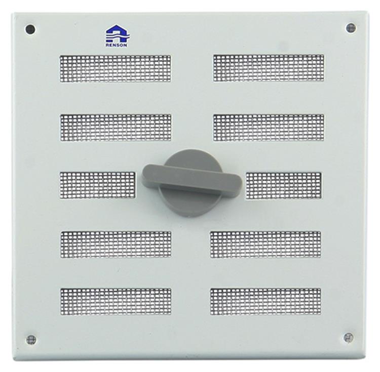 Renson 1006325 - surface de grille réglable. 4037 aluminium ral 9010 155x155mm | 2 pièces