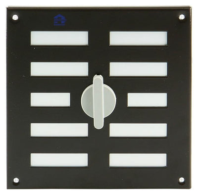 Renson 1006326 - surface de grille réglable. 4037 aluminium ral 8019 155x155mm | 2 pièces