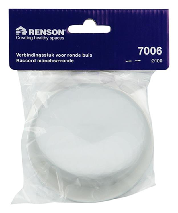 Renson 1006395 - Pièce de raccordement PVC 7006 blanc ø 100 | 4 pièces