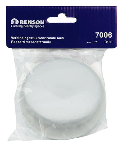 Renson 1006395 - Pièce de raccordement PVC 7006 blanc ø 100 | 4 pièces