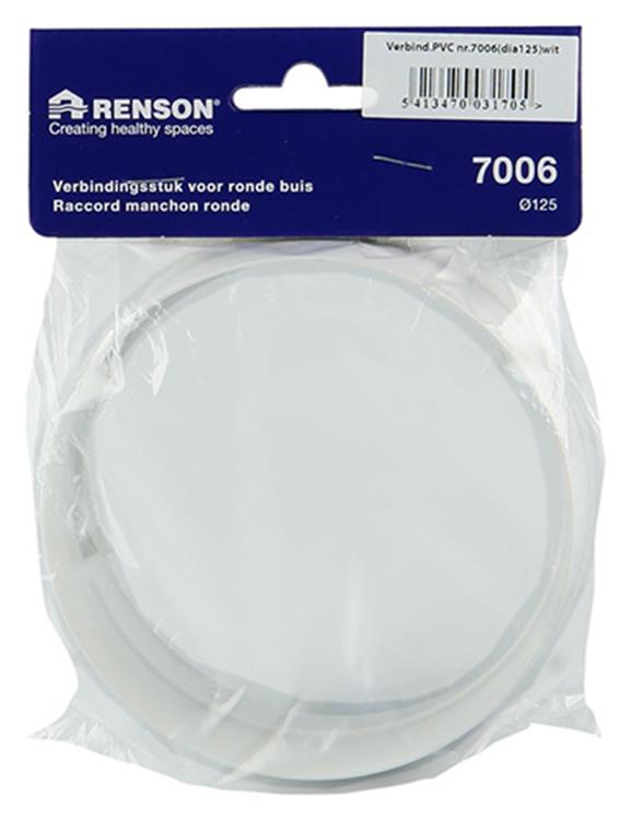 Renson 1006396 - Pièce de raccordement PVC 7006 blanc ø 125 | 4 pièces