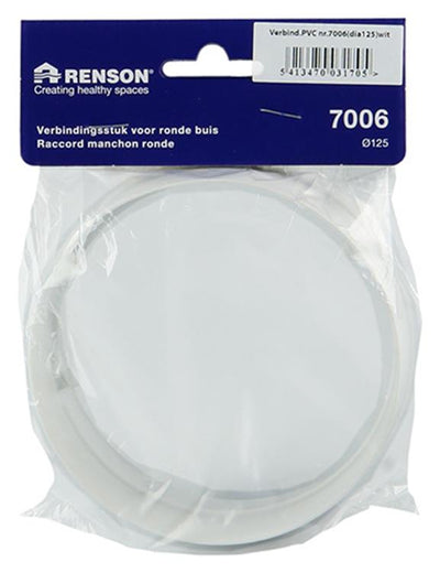 Renson 1006396 - Pièce de raccordement PVC 7006 blanc ø 125 | 4 pièces