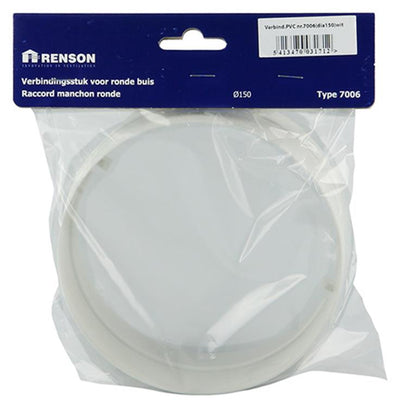 Renson 1006397 - Pièce de raccordement PVC 7006 blanc ø 150 | 4 pièces