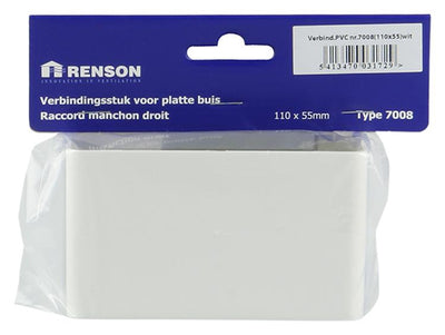 Renson 1006399 - Pièce de raccordement PVC 7008 blanc 110x55mm | 4 pièces