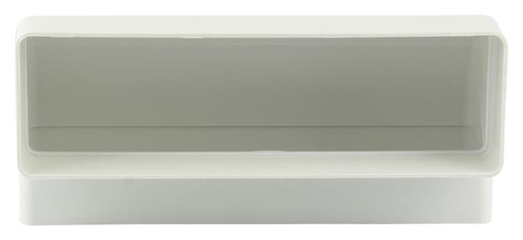 Renson 1006404 - Raccord d'angle PVC vert.90° 7015 blanc 204x60mm | 3 pièces