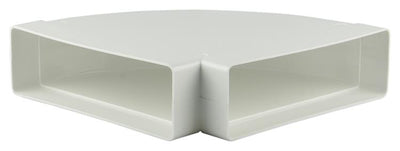 Renson 1006406 - Raccord d'angle PVC hor.90° 7016 blanc 204x60mm | 3 pièces