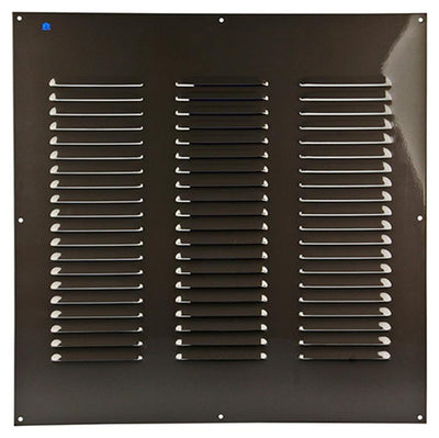 Renson 1006323 - grille à ailettes plate aluminium ral 8019 500x500mm | 5 pièces