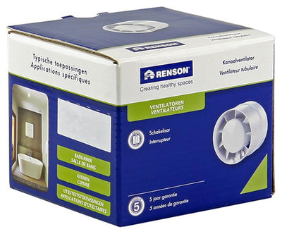 Renson 1006444 - ventilateur de conduit standard 7123 blanc ø 150 | 2 pièces