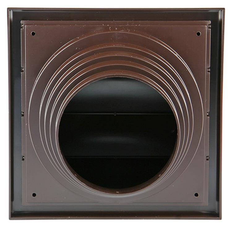 Renson 1006386 - grille de hotte aspirante 4 volets 742 dia PVC ral 8019 ø100-130 | 2 pièces