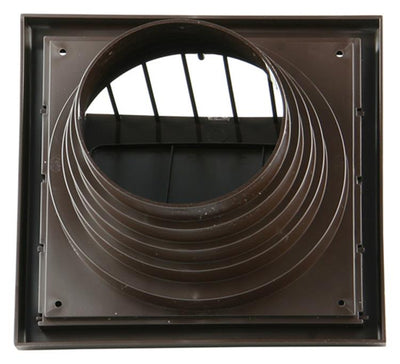 Renson 1006384 - grille de hotte 1 volet 741 dia PVC ral 8019 ø100-130 | 2 pièces