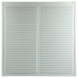Renson 1006339 - grille à hélices + cadre + moustiquaire. construction 437 ral9010 500x500mm | 2 pièces - afbeelding 2