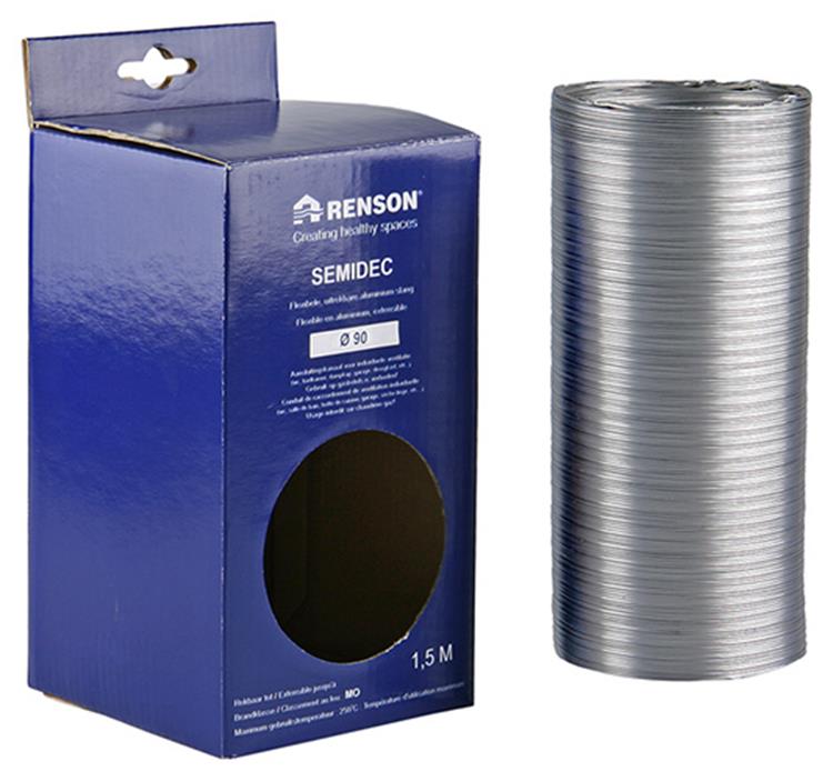 Renson 1006210 - flexible aluminium diamètre 90 1500 mm | 2 pièces