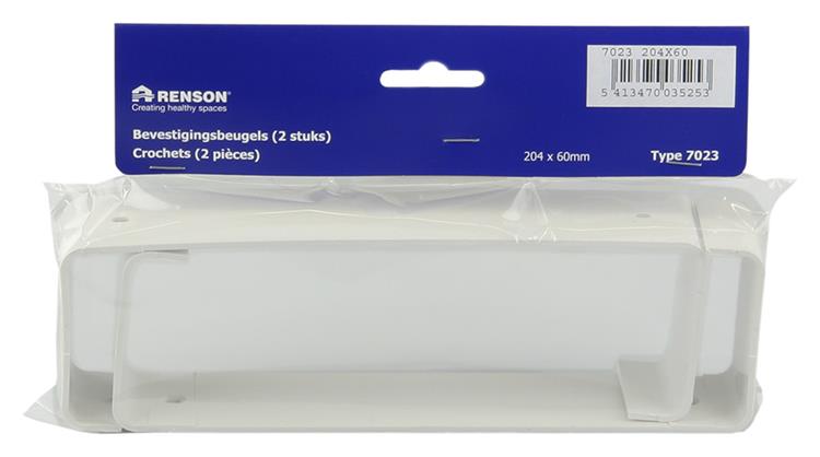 Renson 1006420 - lot de 2 supports de montage pvc 7023 blanc 204x60mm | 5 pièces