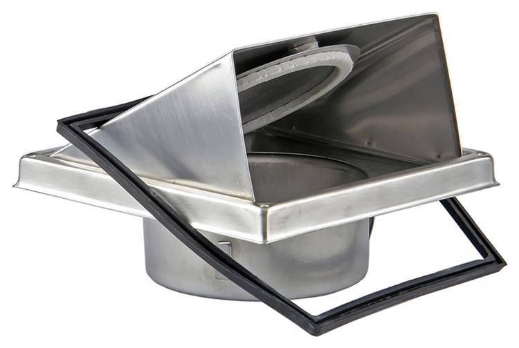 Renson 1006332 - grille de hotte aspirante 641 acier inoxydable ø 100 | 2 pièces