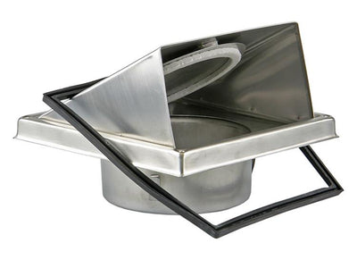 Renson 1006334 - grille de hotte aspirante à encastrer en acier inoxydable 641 ø 150 | 2 pièces