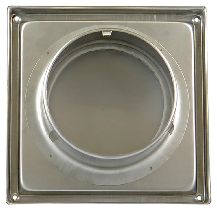 Renson 1006334 - grille de hotte aspirante à encastrer en acier inoxydable 641 ø 150 | 2 pièces