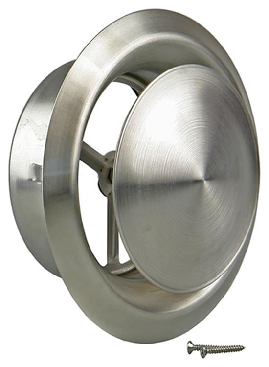 Renson 1006330 - vanne d'extraction à encastrer en acier inoxydable 636 ø 125 | 2 pièces