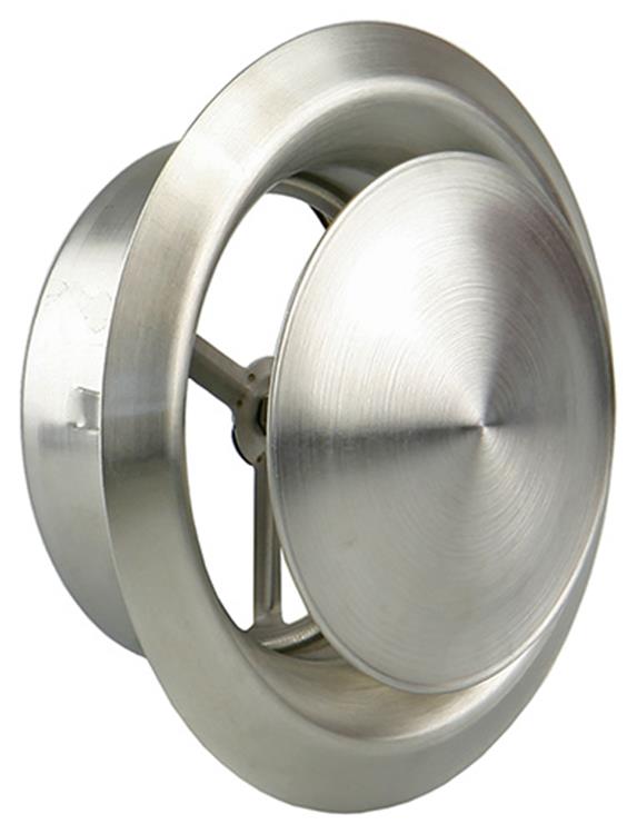 Renson 1006331 - vanne d'extraction à encastrer en acier inoxydable 636 ø 150 | 2 pièces