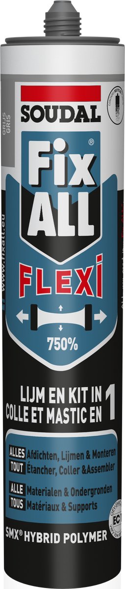 Soudal fix - tout flexi | colles et mastics pour joints | gris | 290 ml-105030