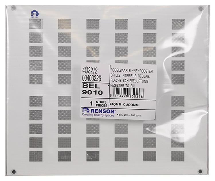 Renson 1006629 - rose.4032 2 ral 9010 240x200mm | 2 pièces