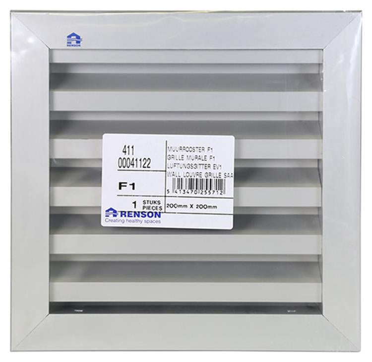 Renson 1013881 - grille murale 411 f1 200x200mm | 2 pièces