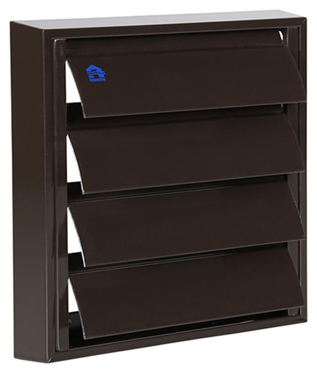 Renson 1013923 - grille à lamelles alu marron 433 173x173mm | 2 pièces
