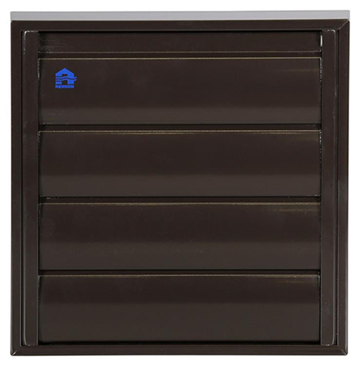 Renson 1013923 - grille à lamelles alu marron 433 173x173mm | 2 pièces