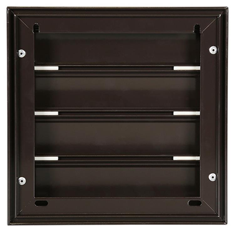 Renson 1013923 - grille à lamelles alu marron 433 173x173mm | 2 pièces