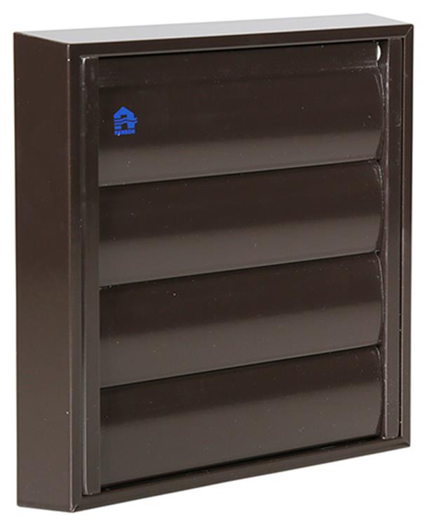 Renson 1013923 - grille à lamelles alu marron 433 173x173mm | 2 pièces