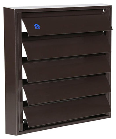 Renson 1014555 - grille à lamelles alu marron 433 210x210mm | 2 pièces