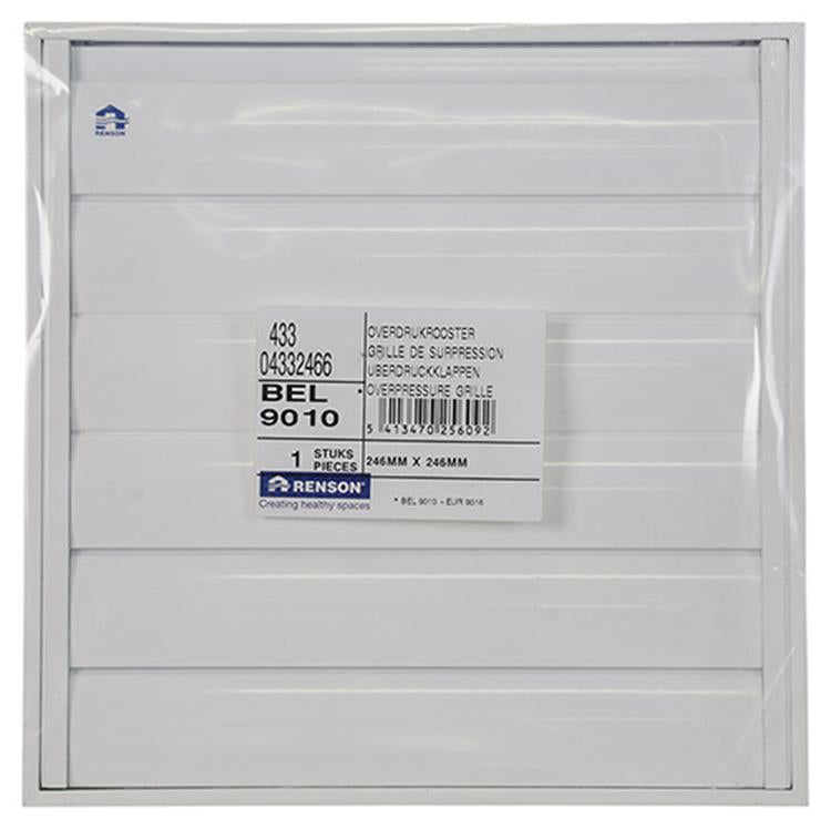 Renson 1006640 - grille 433 ral 9010 246x246mm | 2 pièces